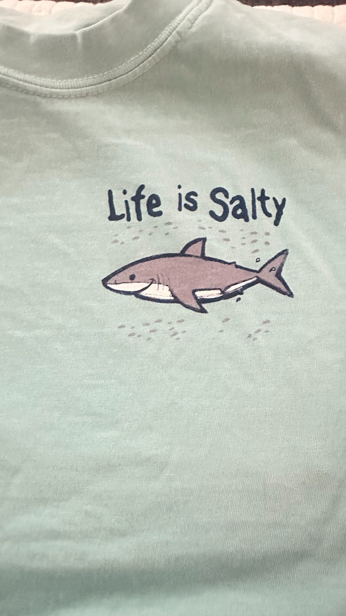Crabby  Attitude Life Is Salty Shark Tee